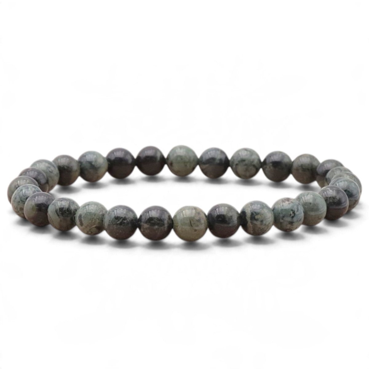 Bracelet jaspe kimbaba Madagascar A (boules 5-6mm) - La Boite à Cailloux