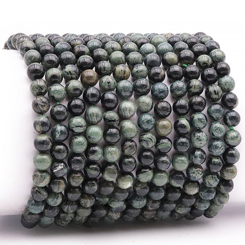 Bracelet jaspe kimbaba Madagascar A (boules 5 - 6mm) - La Boite à Cailloux