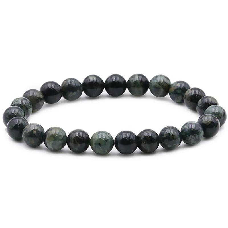 Bracelet jaspe kimbaba Madagascar A (boules 7 - 8mm) - La Boite à Cailloux