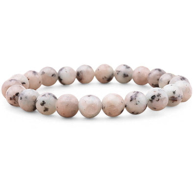 Bracelet jaspe kiwi Chine A (boules 7-8mm)