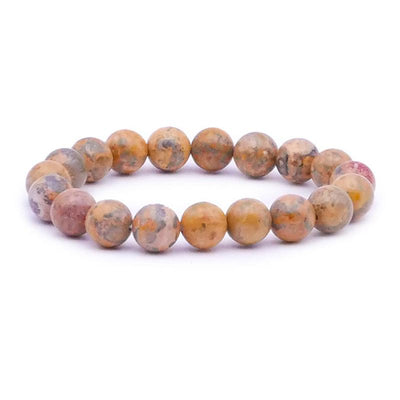 Brazil A+ leopard jasper bracelet (10mm balls)