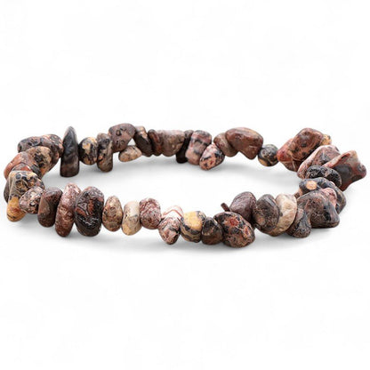 Bracelet jaspe léopard Brésil AB (perles baroques) - La Boite à Cailloux