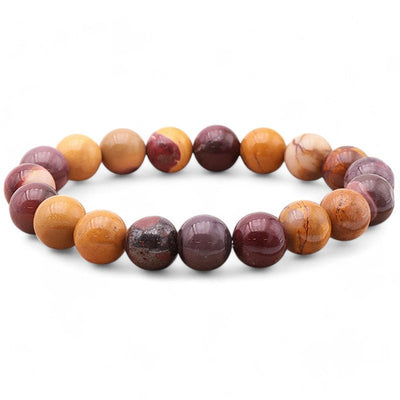 Bracelet jaspe mokaite Australie A (boules 10mm)