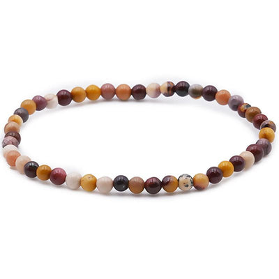 Bracelet jaspe mokaite Australie A (boules 3-4mm)