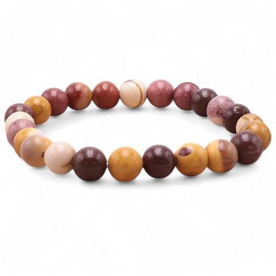 Bracelet jaspe mokaite Australie A (boules 7-8mm)