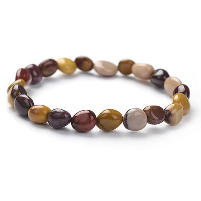 Bracelet jaspe mokaite Australie A (grains 5-7mm)