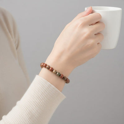 Bracciale in diaspro oceano Stati Uniti A+ (sfere 5-6mm)