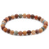 Bracelet jaspe océan Etats - Unis A+ (boules 5 - 6mm) - La Boite à Cailloux