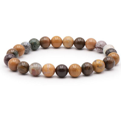 Bracelet jaspe océan Etats-Unis A+ (boules 8-9mm)