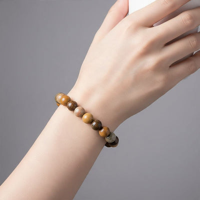 Bracelet jaspe océan Etats-Unis A+ (boules 8-9mm)