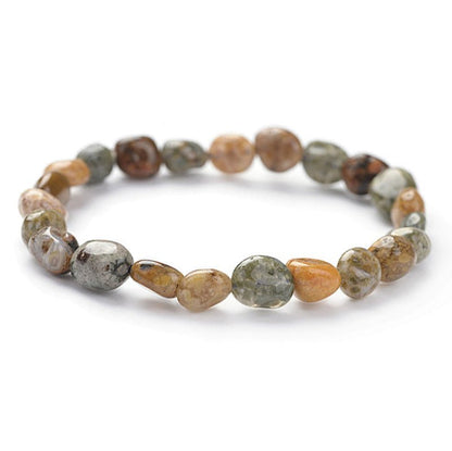 Bracelet jaspe océan Etats - Unis A (grains 5 - 7mm) - La Boite à Cailloux