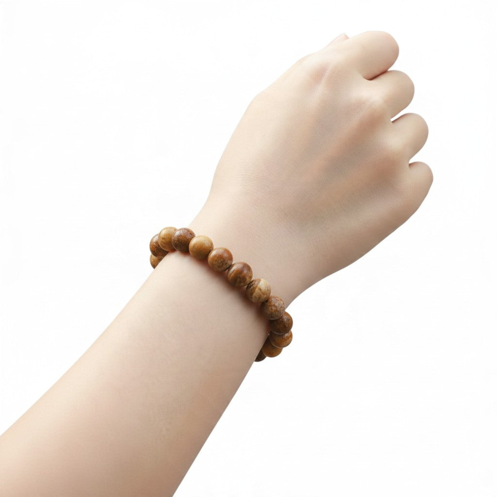 Bracelet jaspe paysager Namibie A (boules 10mm)