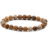 Bracelet jaspe paysager Namibie A (boules 7 - 8mm) - La Boite à Cailloux