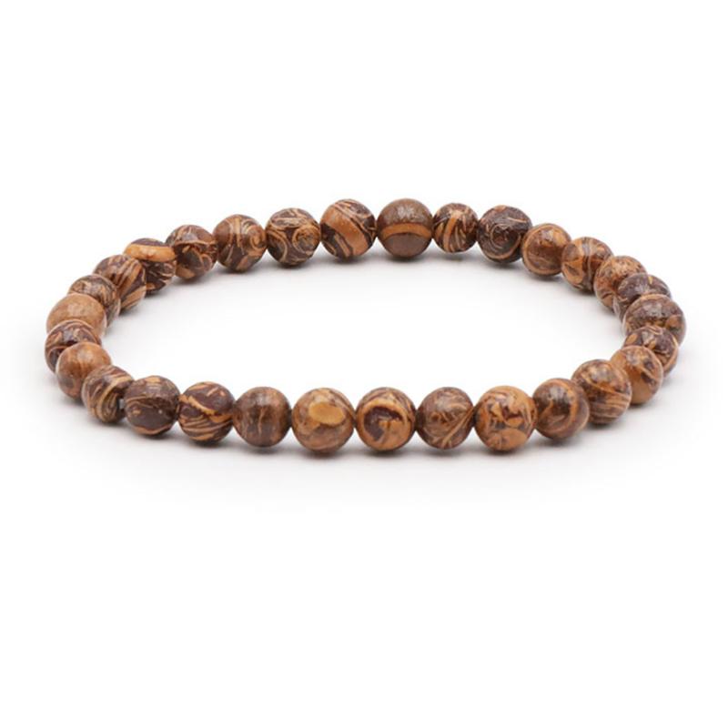 Bracelet jaspe peau de serpent Inde A+ (boules 5 - 6mm) - La Boite à Cailloux