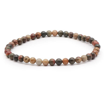 Madagascar AA polychrome jasper bracelet (3-4mm balls)