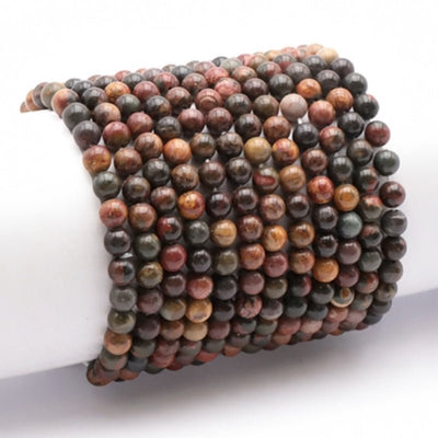 Madagascar AA polychrome jasper bracelet (5-6mm balls)