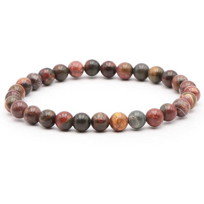 Madagascar AA polychrome jasper bracelet (7-8mm balls)
