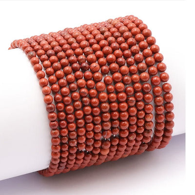 Red jasper bracelet from South Africa, A (3-4mm beads)