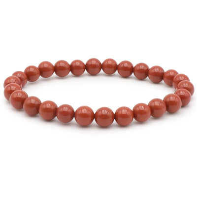 South African red jasper bracelet (7-8mm beads) - Size L