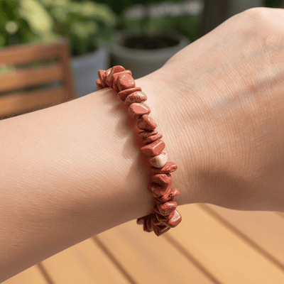 South African red jasper bracelet A (baroque beads)