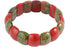 Bracelet jaspe rouge et unakite A (pierres taillées) - La Boite à Cailloux