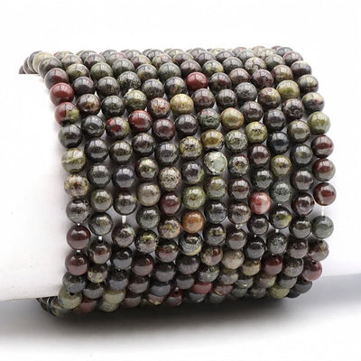 Bracelet jaspe sang de dragon Brésil A+ (boules 5-6mm)