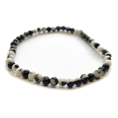 Bracelet jaspe zèbre Brésil A (boules 3-4mm)