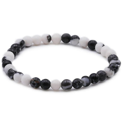 Bracelet jaspe zèbre Brésil A (boules 5 - 6mm) - La Boite à Cailloux
