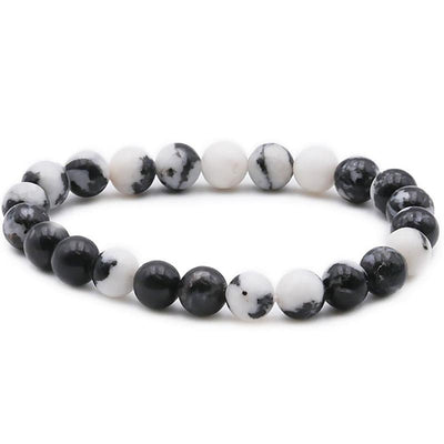 Bracelet jaspe zèbre Brésil A (boules 7-8mm)