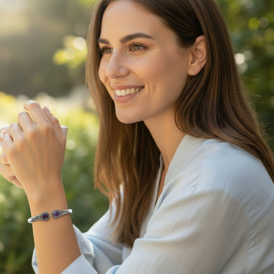 Uruguay A+ amethyst bracelet (10mm balls)