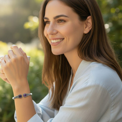 Bracelet jonc améthyste Brésil A - La Boite à Cailloux