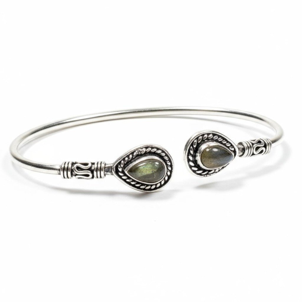 Bracelet jonc labradorite Madagascar A - La Boite à Cailloux