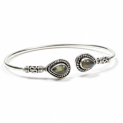 Bracelet jonc labradorite Madagascar A - La Boite à Cailloux