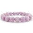 Bracelet kunzite Brésil A+ (boules 10mm) - La Boite à Cailloux