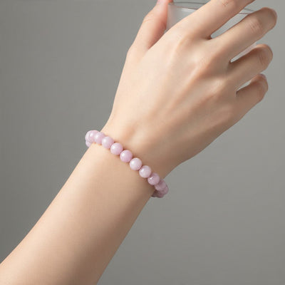 Pulsera de Kunzita de Brasil AA (bolas de 7-8 mm)