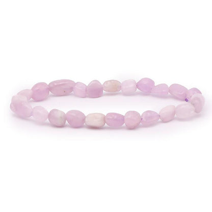 Bracelet Kunzite Brésil A+ (grains 5 - 7mm) - La Boite à Cailloux