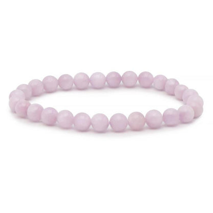 Bracelet kunzite Brésil AA (boules 5 - 6mm) - La Boite à Cailloux