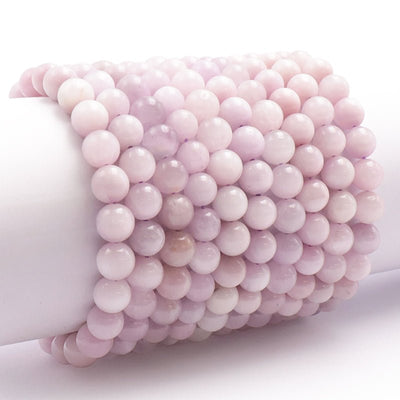 Bracelet kunzite Brésil AA (boules 7-8mm)