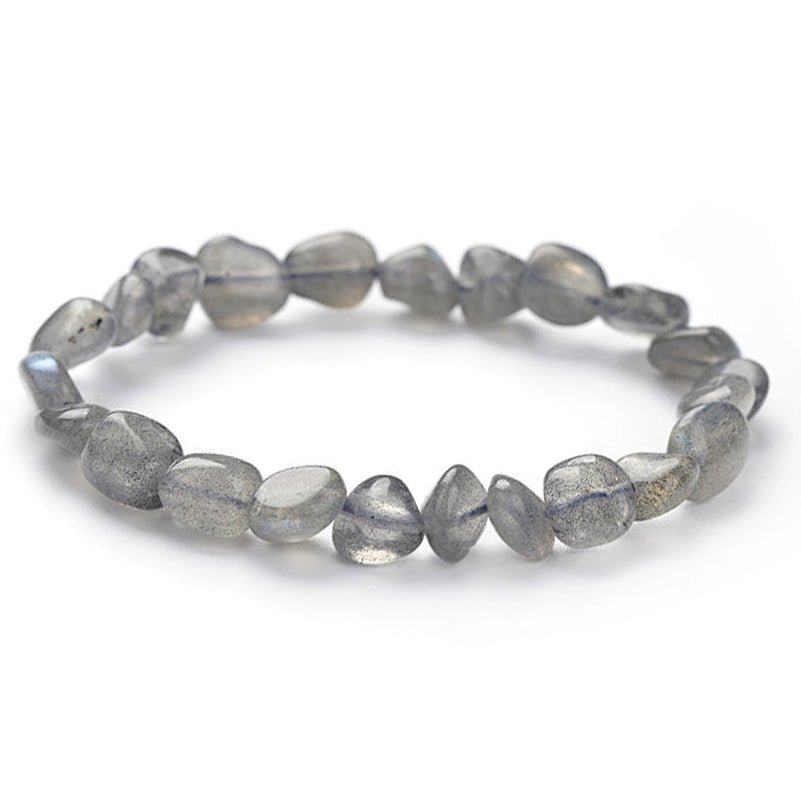 Bracelet labradorite Madagascar A (grains 5 - 7mm) - La Boite à Cailloux