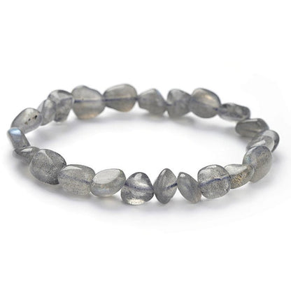 Bracelet labradorite Madagascar A (grains 5 - 7mm) - La Boite à Cailloux