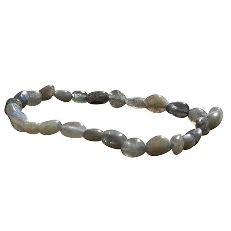 Bracelet labradorite Madagascar A (grains 5 - 7mm) - La Boite à Cailloux