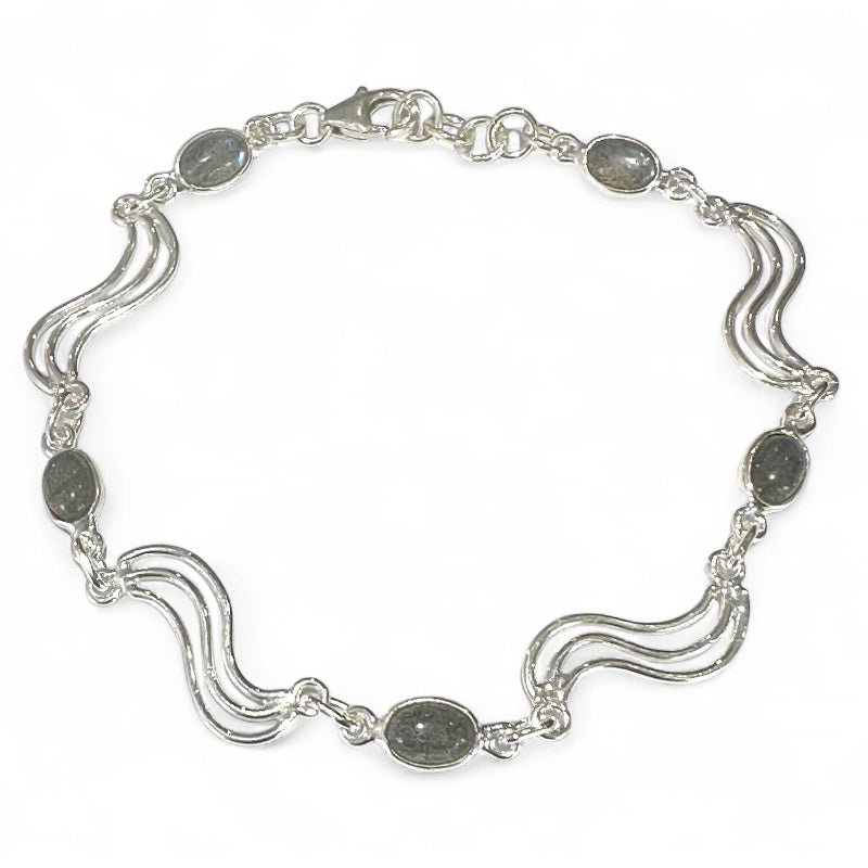 Bracelet labradorite Madagascar AA argent 925 - La Boite à Cailloux