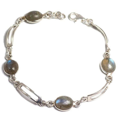 Bracelet labradorite Madagascar AA Argent 925 - La Boite à Cailloux
