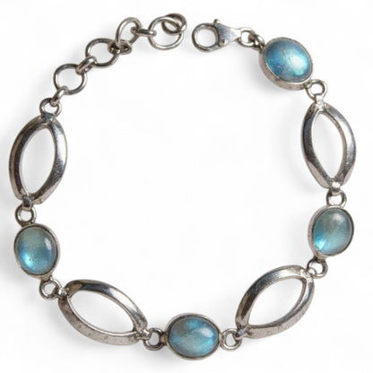 Bracelet labradorite Madagascar AA argent 925 - La Boite à Cailloux