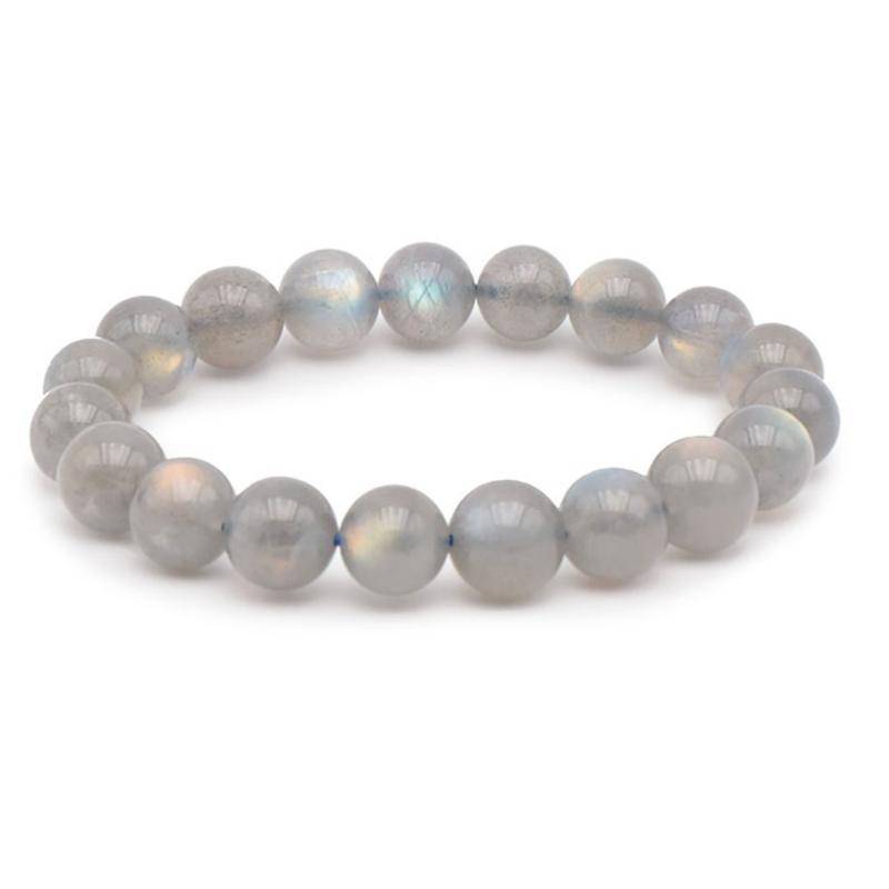 Bracelet labradorite Madagascar AA (boules 10,5 - 11,5mm) - La Boite à Cailloux