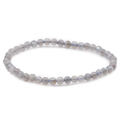 Bracelet labradorite Madagascar AA (boules 3 - 4mm) - La Boite à Cailloux