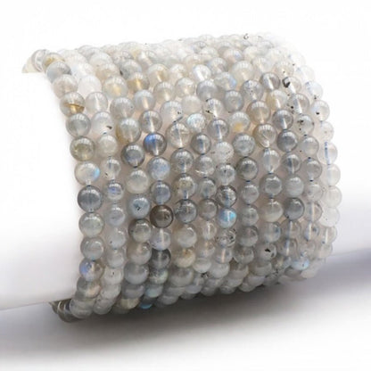 Bracelet labradorite Madagascar AA (boules 5 - 6mm) - La Boite à Cailloux