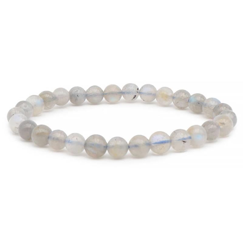 Bracelet labradorite Madagascar AA (boules 5 - 6mm) - La Boite à Cailloux