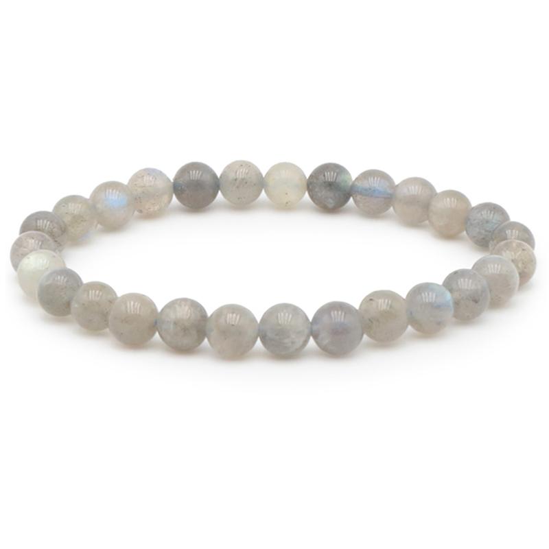 Bracelet labradorite Madagascar AA+ (boules 7 - 8mm) - Taille L - La Boite à Cailloux
