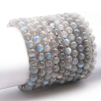 Bracelet labradorite Madagascar AA+ (boules 7,5-8,5mm) - La Boite à Cailloux